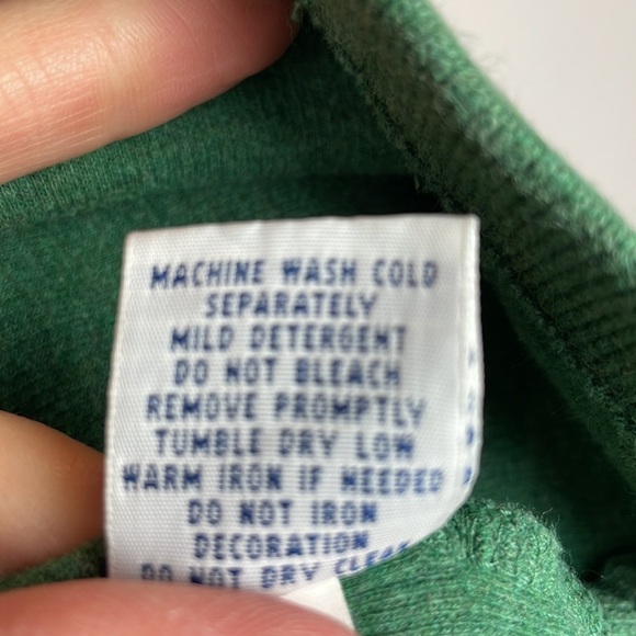 Polo Ralph Lauren Pullover Sweater SZ L Men 3/4 Zip Green - Picture 13 of 13